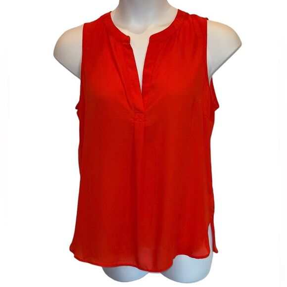 Rose and Olive red sleeveless blouse Size Large - Picture 1 of 13